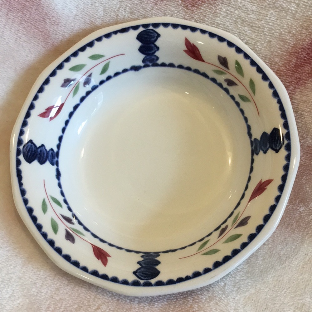 Western Floral Ceramic Ironstone Trinket Soap Dish NWOT England 6” X 6 X 1.50”